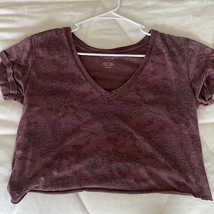 Cropped american eagle tee